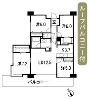 Floor: 4LDK + R + 2W, occupied area: 87.11 sq m