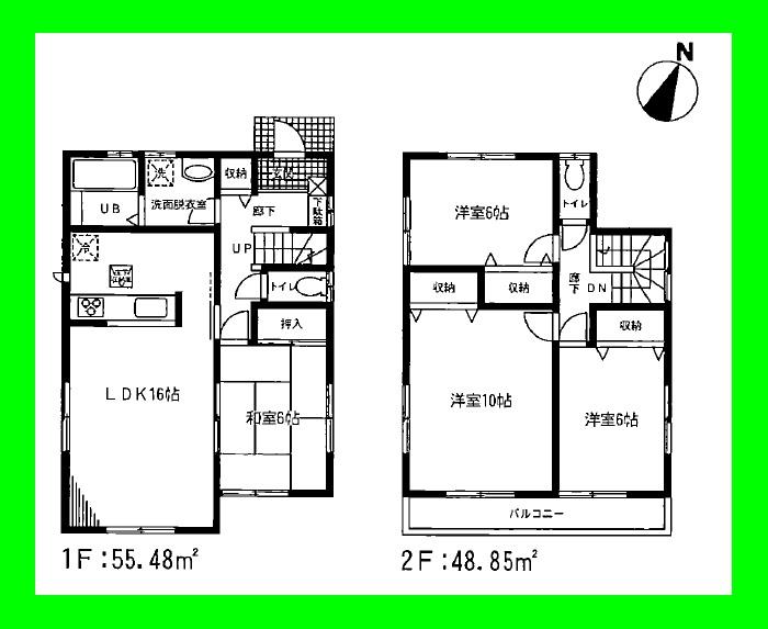Floor plan. (3 Building), Price 27,800,000 yen, 4LDK, Land area 130.46 sq m , Building area 104.33 sq m