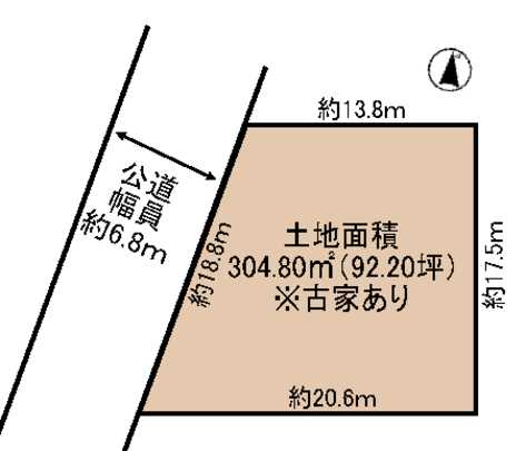 Compartment figure. Land area 304.80 sq m It is not in the building conditional sales locations