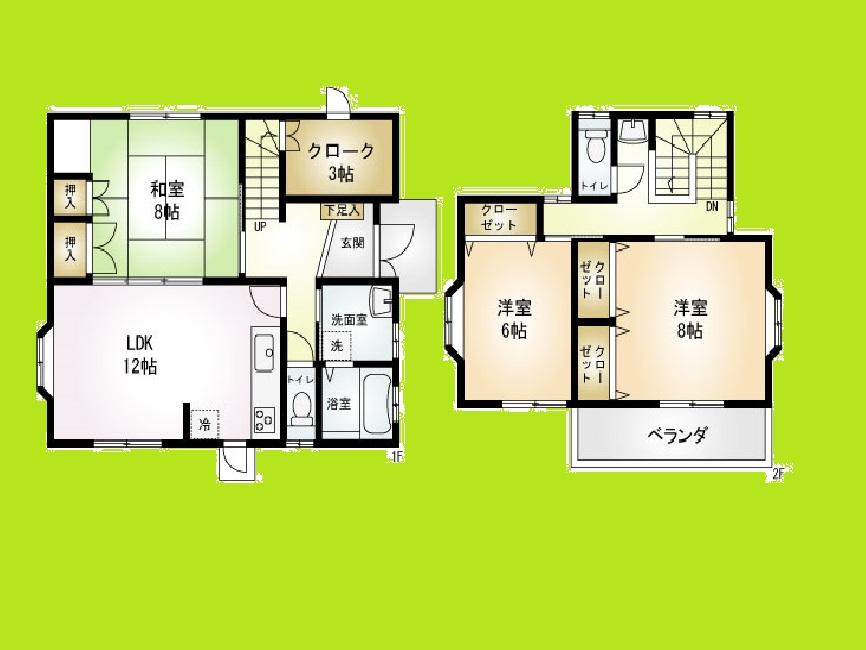 Floor plan. 22,800,000 yen, 3LDK + S (storeroom), Land area 216.4 sq m , Building area 97.71 sq m in 1999 Toshimi built full renovation property counter kitchen spacious grounds of the Higashikawaguchi walk 16 minutes a good location popular 65 square meters of force is attractive on the same day of your visit ・ Immediate Available car spaces also relaxed