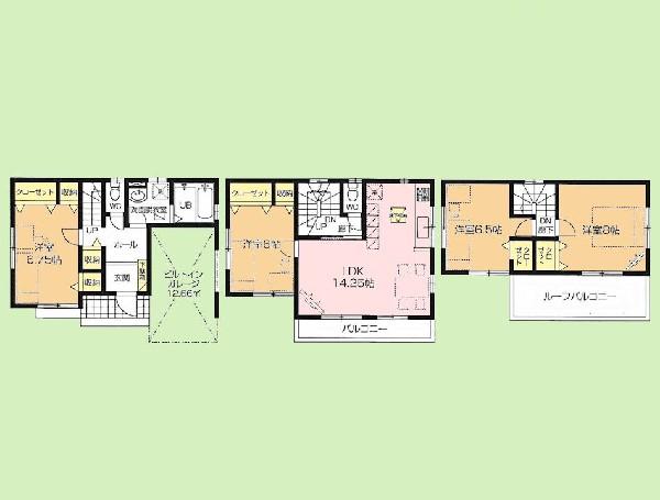 Floor plan. 28,100,000 yen, 4LDK, Land area 85.12 sq m , Building area 115.76 sq m