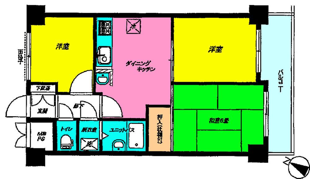Floor plan. 3DK, Price 9.25 million yen, Occupied area 45.92 sq m , Balcony area 5.52 sq m