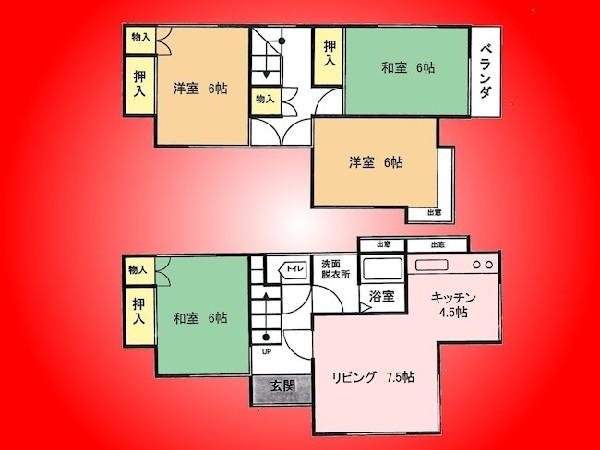 Floor plan. 14.5 million yen, 4LK, Land area 100.05 sq m , Building area 86.94 sq m