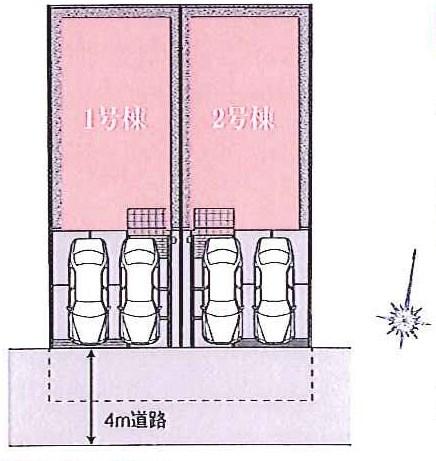 The entire compartment Figure. Car space 2 cars possible! 