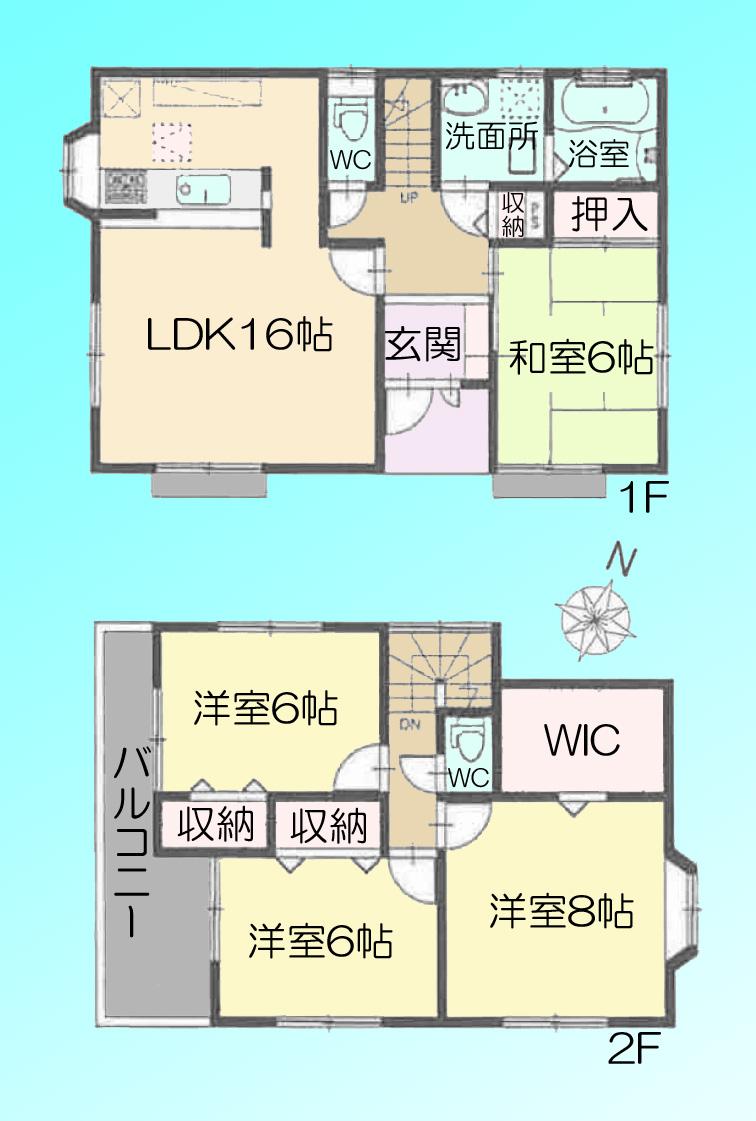 Floor plan. 25,800,000 yen, 4LDK, Land area 155.04 sq m , Building area 102.68 sq m