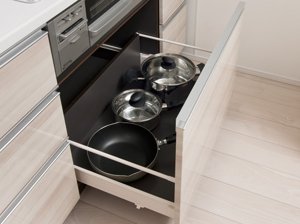 Kitchen.  [Slide storage] Storage smooth opening and closing of the sliding point. Also items that were closed in the back of a drawer, You can easily retrieve it's sliding.
