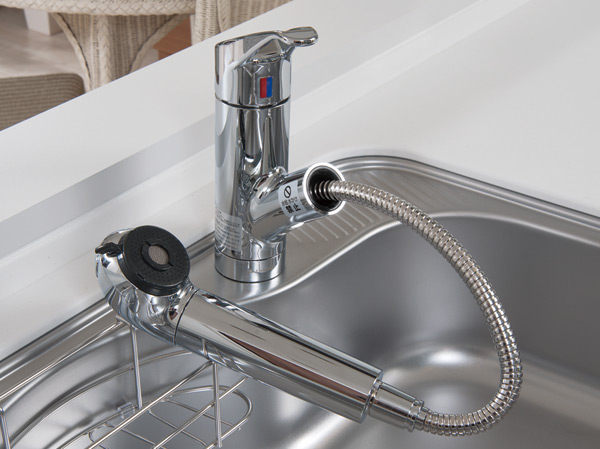 Kitchen.  [Water purifier integrated shower faucet] Kitchen faucet delicious water by simply switching the switch is ready-to-use. So it can be drawn for each water purification shower hose, It is convenient reach to every nook and corner even when the sink cleaning.