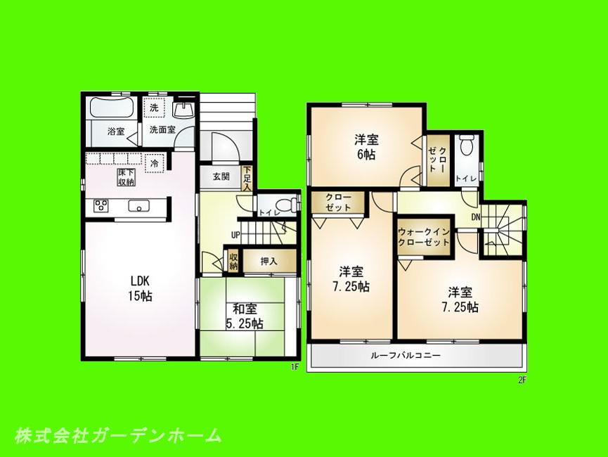 Floor plan. (2), Price 27.5 million yen, 4LDK, Land area 109.32 sq m , Building area 97.29 sq m