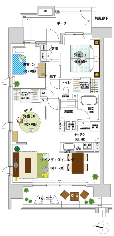 Floor: 3LD ・ K + WIC + WTC, the occupied area: 70.23 sq m, Price: 45,905,830 yen, now on sale