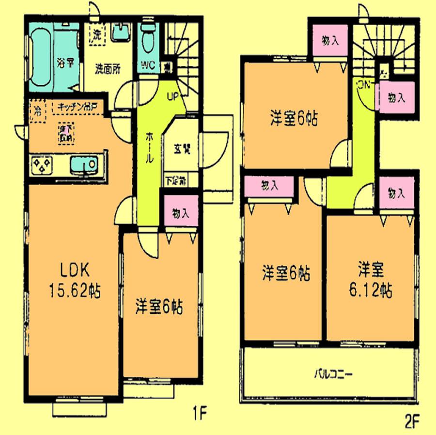 Floor plan. 21.3 million yen, 4LDK, Land area 113.49 sq m , Building area 94.39 sq m located view in addition to this, It will be provided by the hope of design books, such as layout.