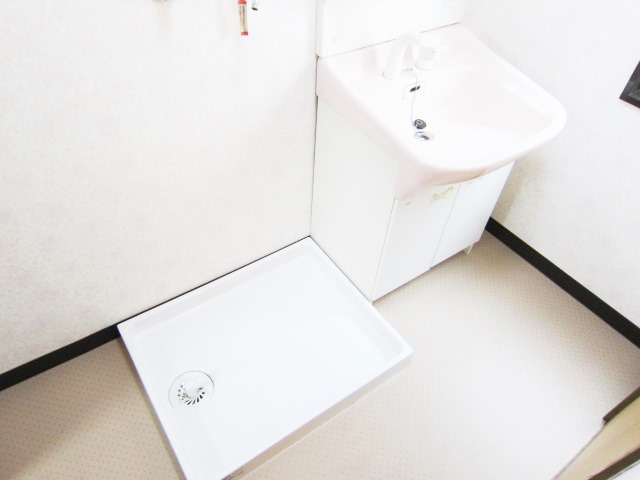 Washroom. Indoor washing machine area of the peace of mind on a rainy day