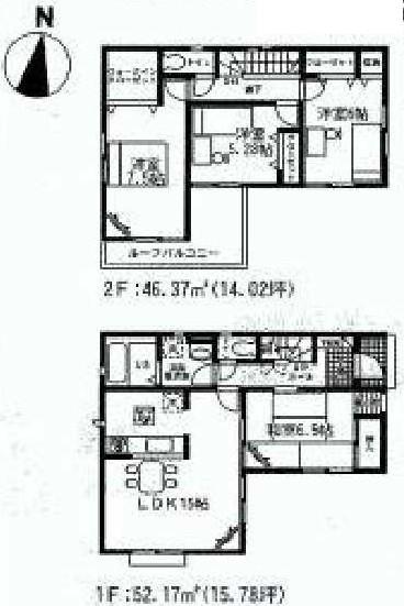Floor plan. (8 Building), Price 23.8 million yen, 4LDK, Land area 100.1 sq m , Building area 98.54 sq m