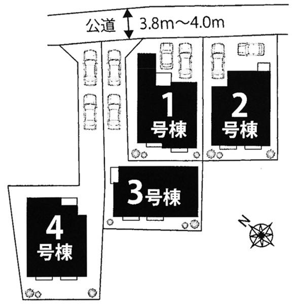 Compartment figure. 20.8 million yen, 4LDK, Land area 120.65 sq m , Building area 93.56 sq m spacious parking space two Allowed