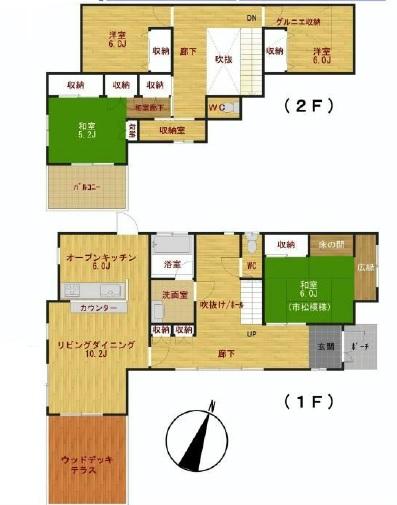 Floor plan. 27,800,000 yen, 4LDK + S (storeroom), Land area 228.85 sq m , Building area 120.75 sq m