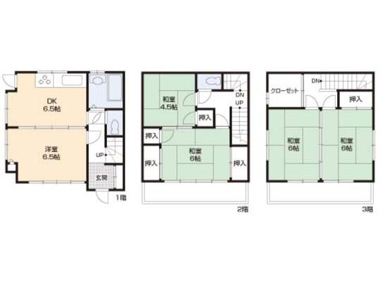 Floor plan. 19.5 million yen, 5DK, Land area 53.28 sq m , Building area 93.08 sq m floor plan