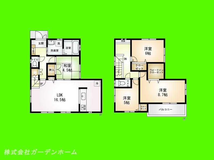 Floor plan. (1), Price 38,800,000 yen, 4LDK, Land area 100.09 sq m , Building area 101.43 sq m