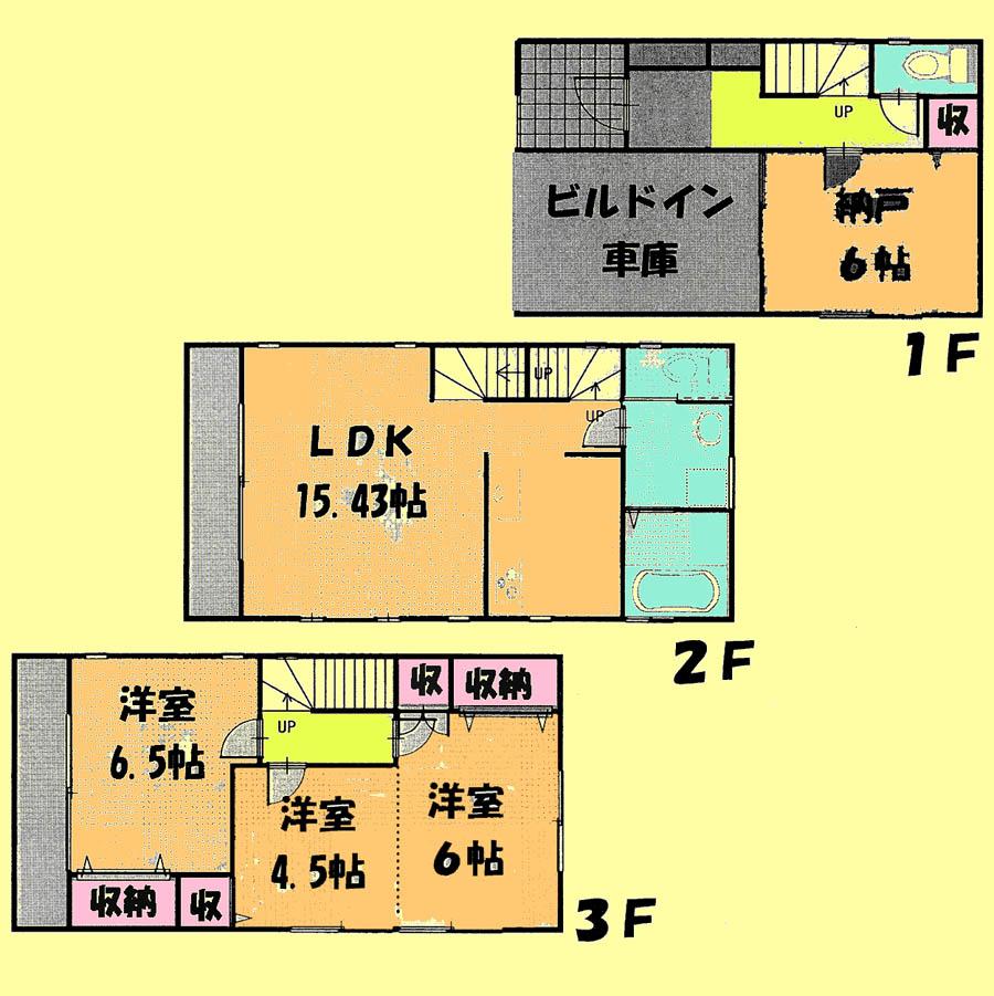 Floor plan. 29,800,000 yen, 4LDK, Land area 63.38 sq m , Building area 114.26 sq m located view in addition to this, It will be provided by the hope of design books, such as layout. 