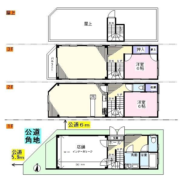 Floor plan. 21,800,000 yen, 5DK, Land area 63.88 sq m , Building area 122.8 sq m