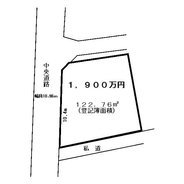 Compartment figure. Land price 19 million yen, Land area 122.76 sq m