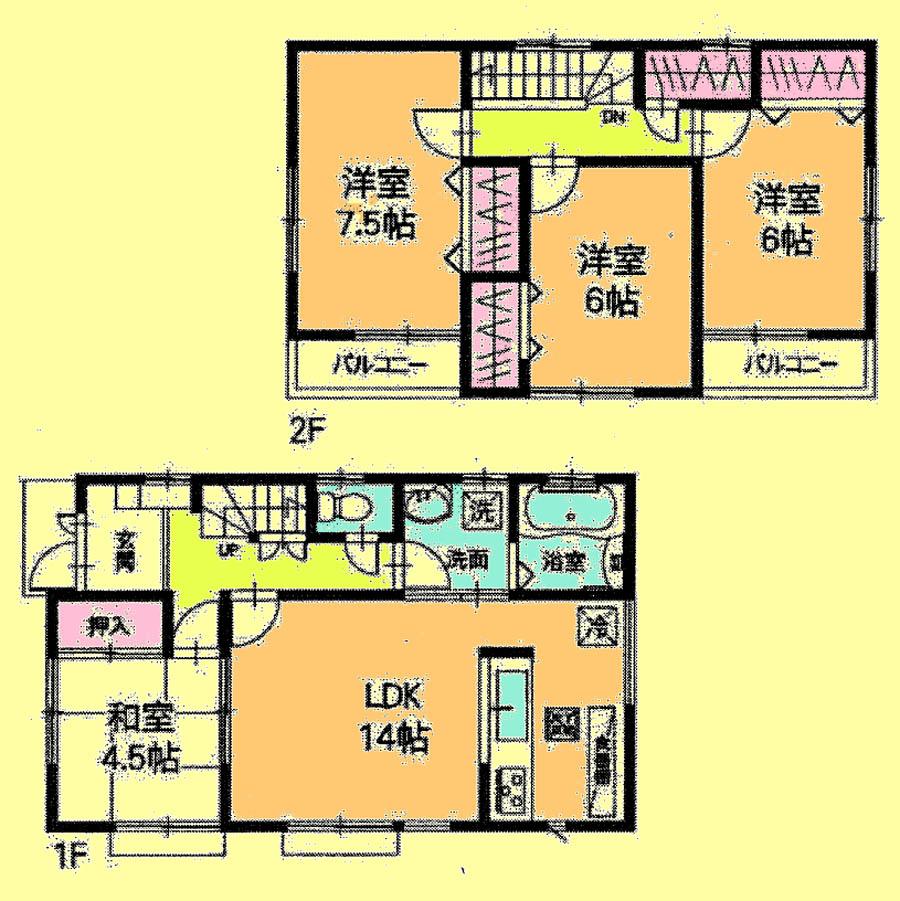 Floor plan. 20.8 million yen, 4LDK, Land area 120.65 sq m , Building area 93.56 sq m located view in addition to this, It will be provided by the hope of design books, such as layout.