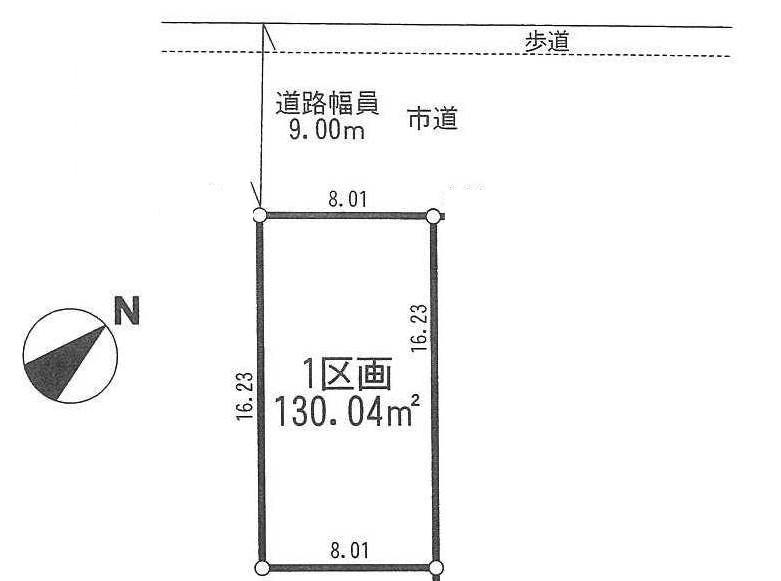 Compartment figure. Land price 22,800,000 yen, Land area 130.04 sq m