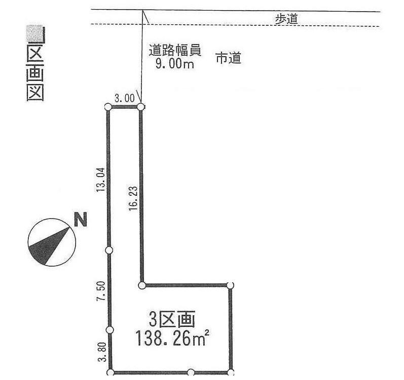 Compartment figure. Land price 19,800,000 yen, Land area 138.26 sq m