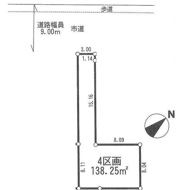 Compartment figure. Land price 19,800,000 yen, Land area 138.25 sq m