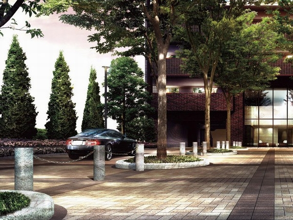 Other.  [entrance ・ Porte-cochere] It provided near approach Garden, Space of the porte-cochere. Realized neatly Ayumu car isolation, Is maintained safety is also high, Children also play the happy without hesitation (approach Garden Rendering)