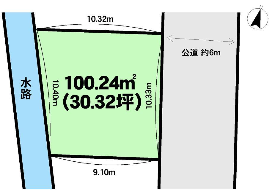 Compartment figure. Land price 12.8 million yen, Land area 100.24 sq m