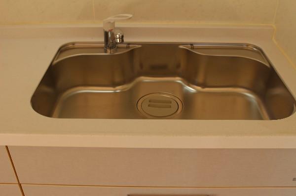 Kitchen. I artificial marble top of the kitchen there is a feeling of cleanliness