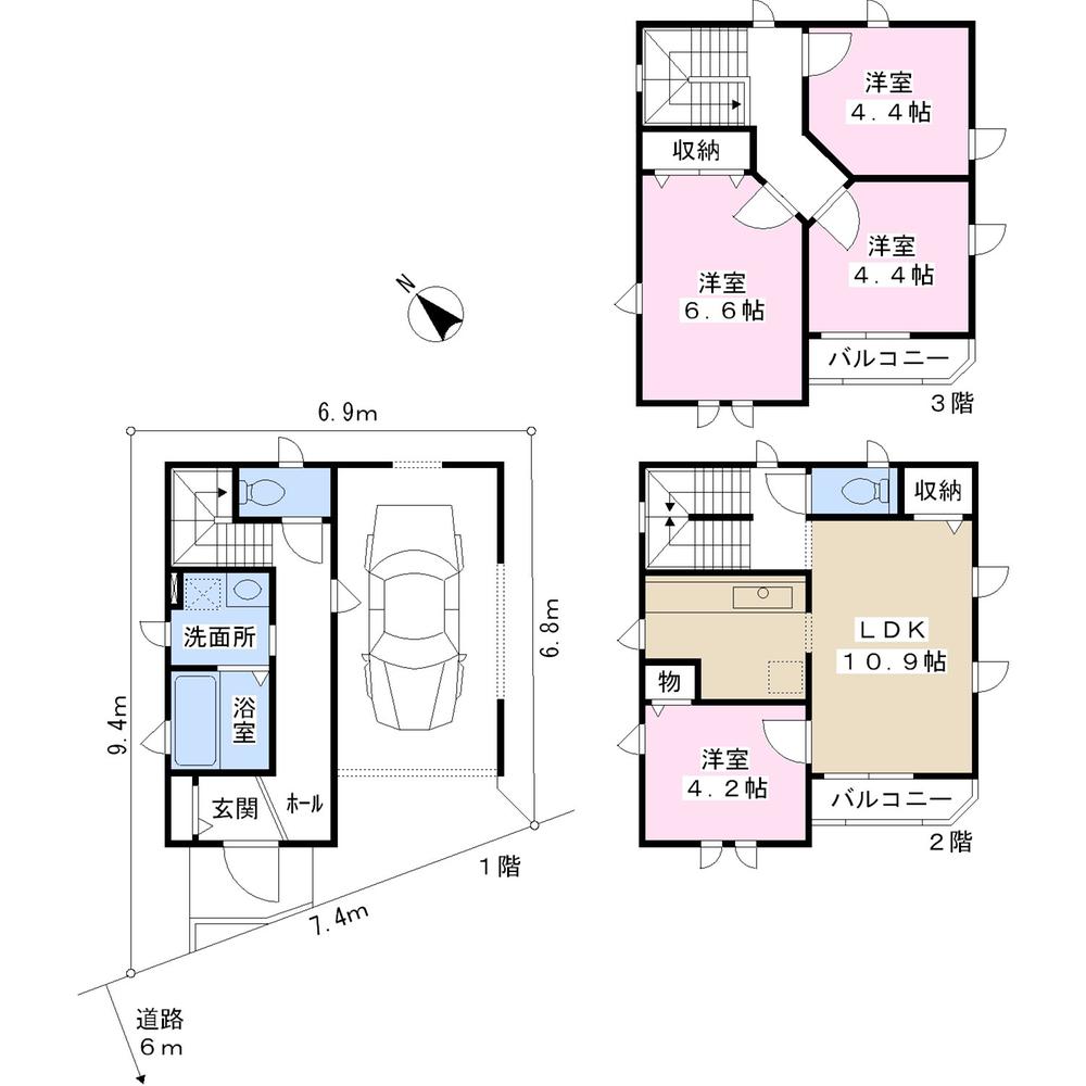 Building plan example (floor plan). Building plan example Building price 21.5 million yen, Building area 101.37 sq m