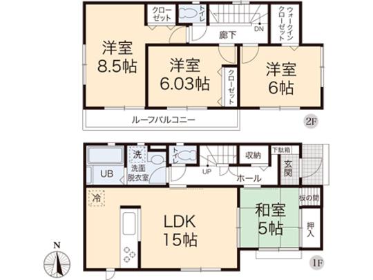 Floor plan. 24,800,000 yen, 4LDK, Land area 105.4 sq m , Building area 98.12 sq m floor plan