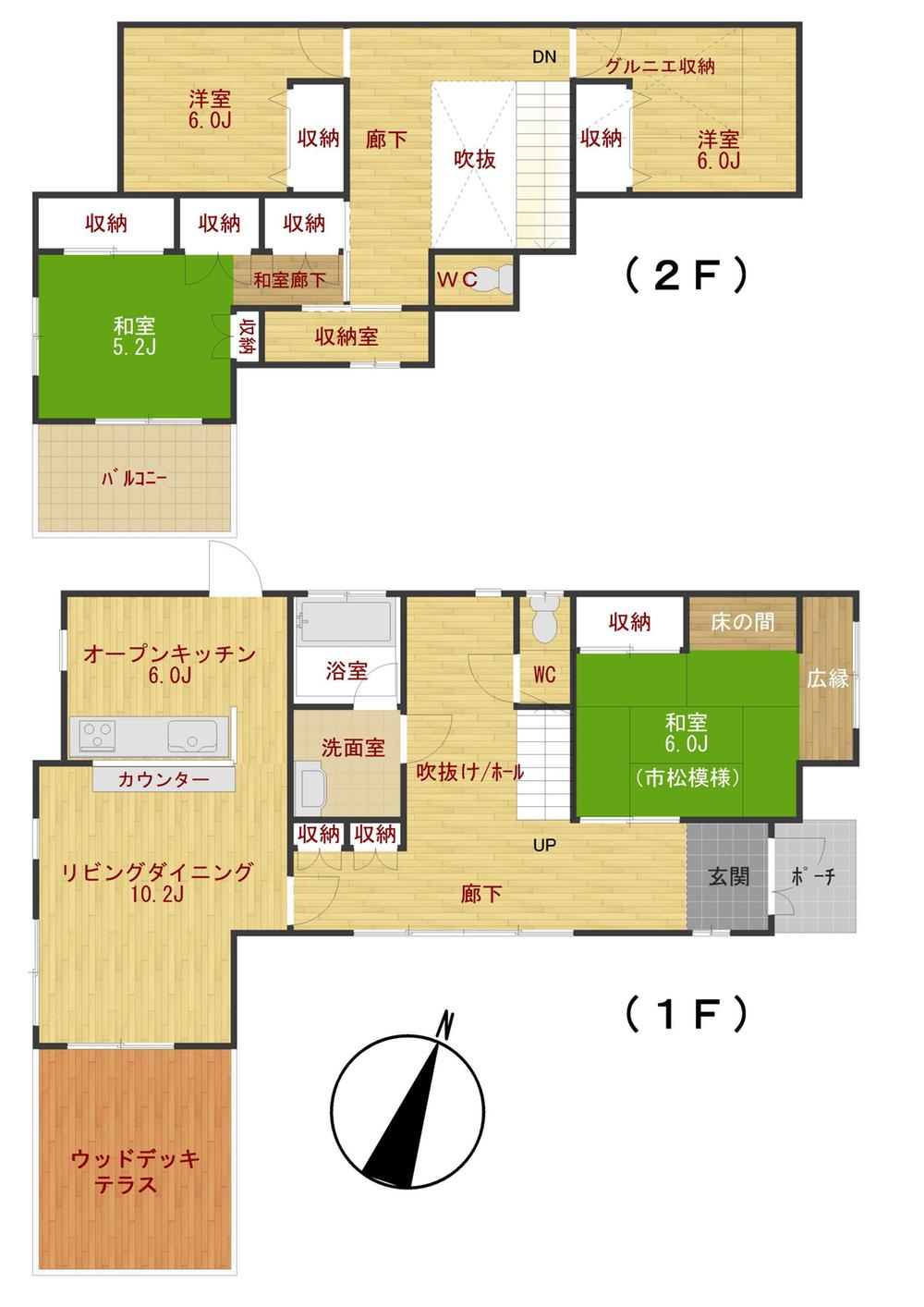 Floor plan. 27,800,000 yen, 4LDK + S (storeroom), Land area 228.85 sq m , Building area 120.75 sq m