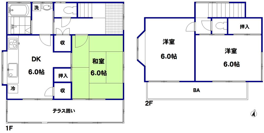 Floor plan. Price 15.8 million yen, 3DK, Land area 90.59 sq m , Building area 61.68 sq m