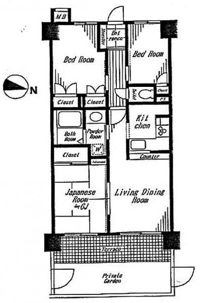 Floor plan. 3LDK, Price 14.8 million yen, Occupied area 57.07 sq m
