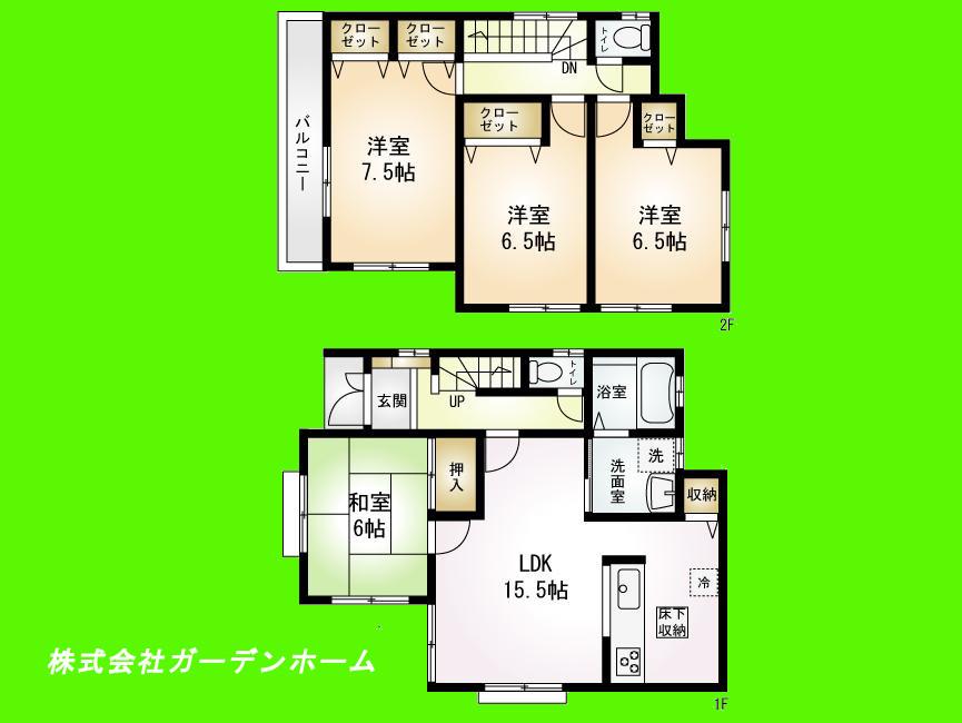 Floor plan. (2), Price 25,800,000 yen, 4LDK, Land area 110.39 sq m , Building area 99.36 sq m