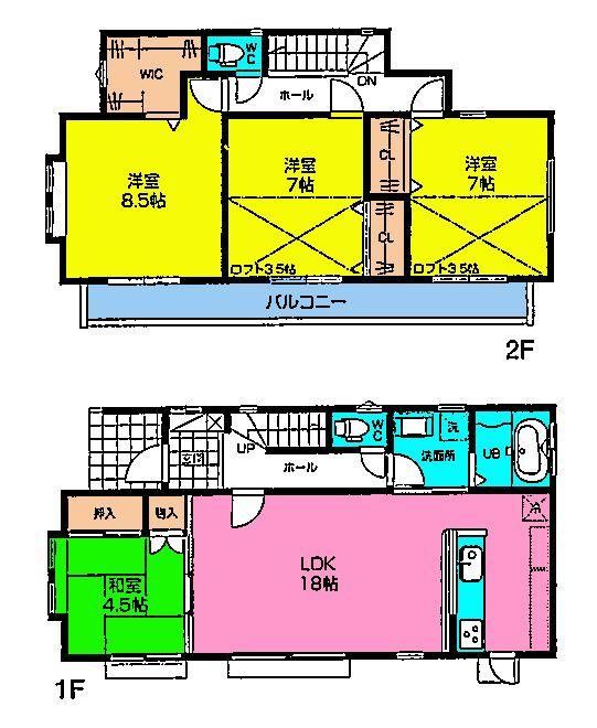 Floor plan. 33,800,000 yen, 4LDK, Land area 178.45 sq m , It is a building area of ​​109.15 sq m All rooms southwestward!  Day the guests satisfaction
