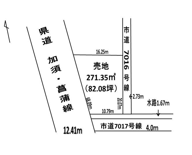 Compartment figure. Land price 8.5 million yen, Land area 271.35 sq m