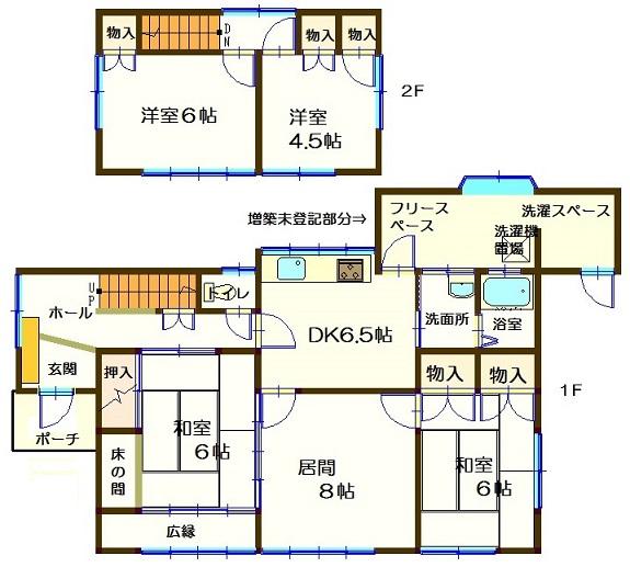 Floor plan. 7.5 million yen, 4LDK, Land area 201.91 sq m , Building area 93.14 sq m