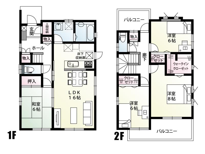 Floor plan. (B Building), Price 25,800,000 yen, 4LDK, Land area 204.99 sq m , Building area 110.04 sq m