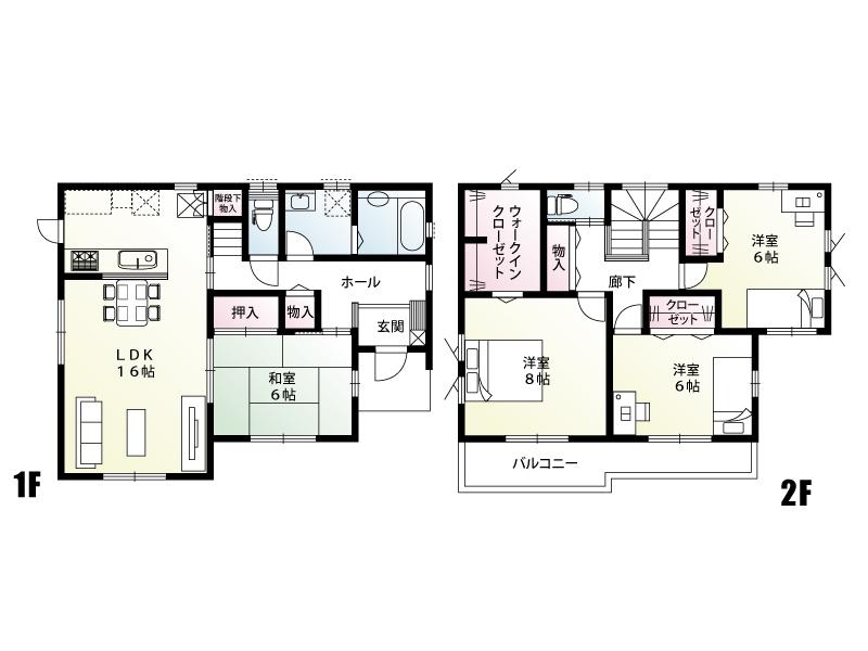 Floor plan. (D Building), Price 25,300,000 yen, 4LDK, Land area 177.67 sq m , Building area 110.12 sq m