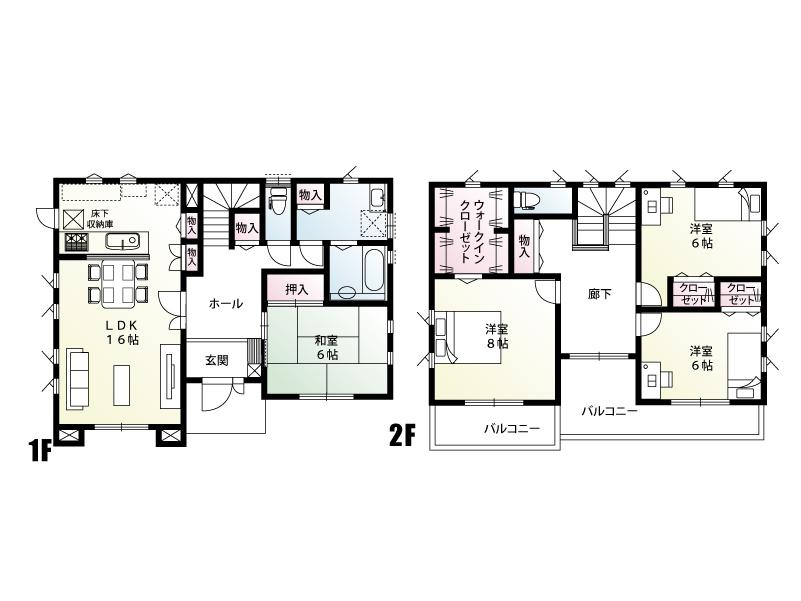 Floor plan. (F Building), Price 26,800,000 yen, 4LDK, Land area 167.81 sq m , Building area 121.34 sq m