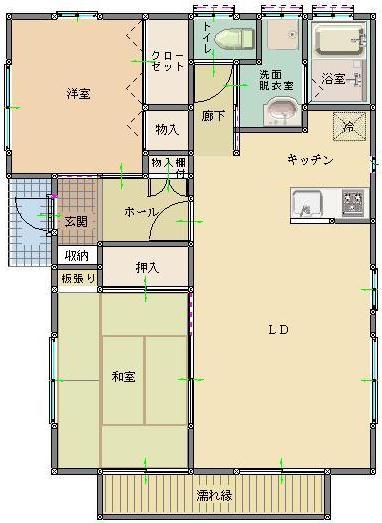 Floor plan. 19.3 million yen, 2LDK, Land area 200.62 sq m , Building area 60.86 sq m