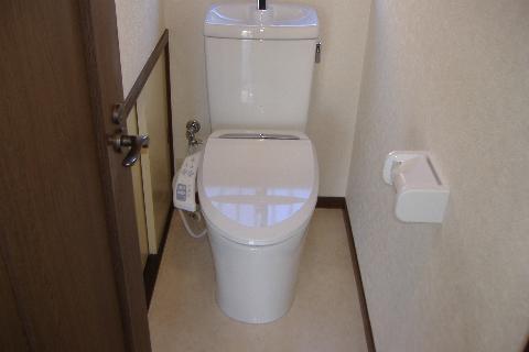 Toilet. Toilet new With cleaning toilet seat