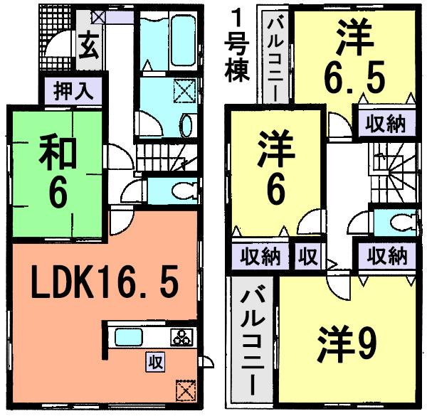 Floor plan. (1 Building), Price 20.5 million yen, 4LDK, Land area 301.92 sq m , Building area 105.16 sq m