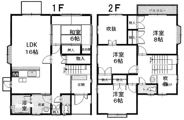 Floor plan. 17.8 million yen, 4LDK, Land area 179.89 sq m , Building area 113.1 sq m