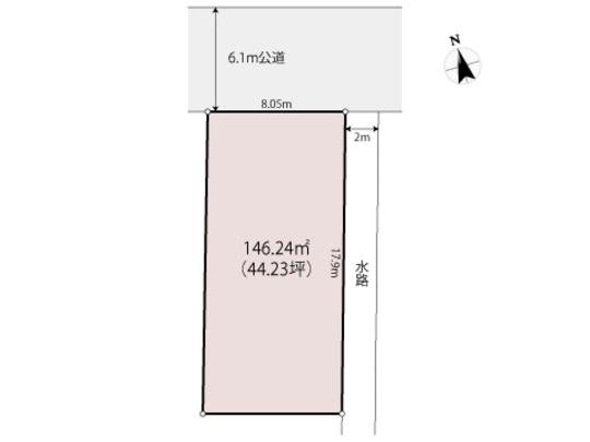 Compartment figure. Land price 5.9 million yen, Land area 146.24 sq m compartment view