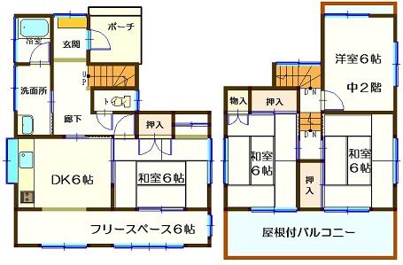 Floor plan. 7.5 million yen, 4DK, Land area 134.95 sq m , Building area 77.83 sq m