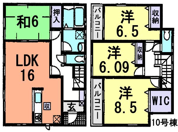 Floor plan. (10 Building), Price 18.3 million yen, 4LDK, Land area 300.21 sq m , Building area 105.16 sq m