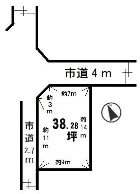 Compartment figure. Land price 4.8 million yen, Land area 126.55 sq m